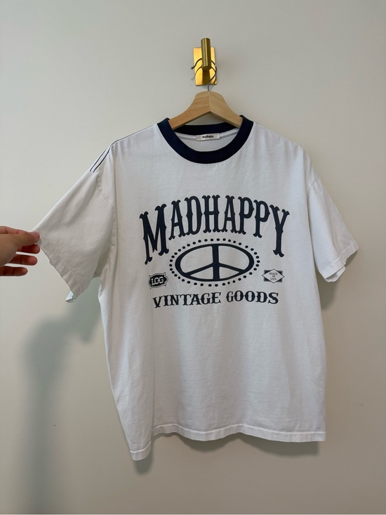 Madhappy Other - Rare Vintage Madhappy White Ringer Tee with Navy Graphics Size Medium